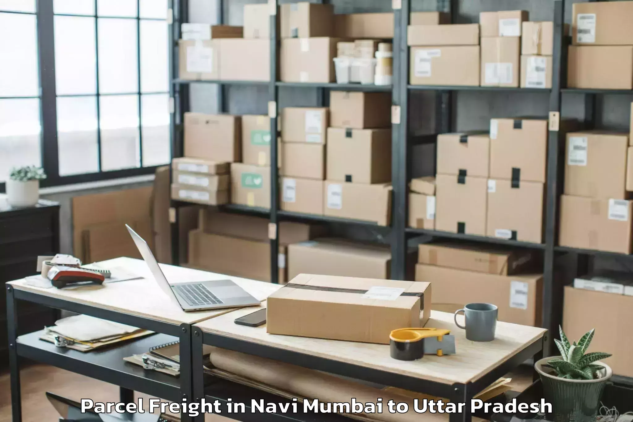 Top Navi Mumbai to Mainpuri Parcel Freight Available